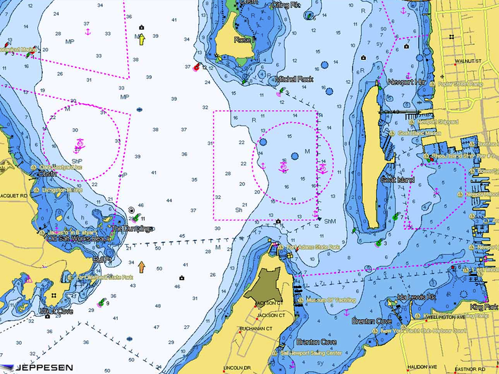 Морская навигационная карта балтийского моря